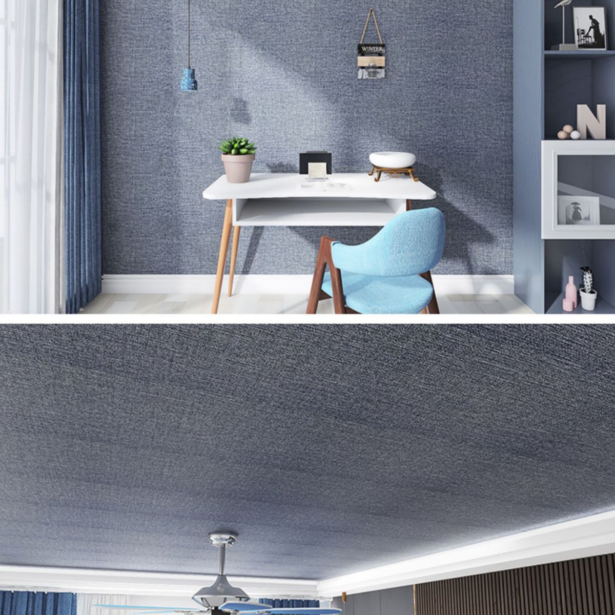 Frendorf | Modernes Zinn-Rückwandverkleidungs-Textur Leinenrolle Wand Deckenpaneel