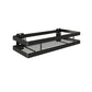 Frendorf | 2-teiliges Badregal aus mattschwarzem Metall Badezimmer-Hardware-Set