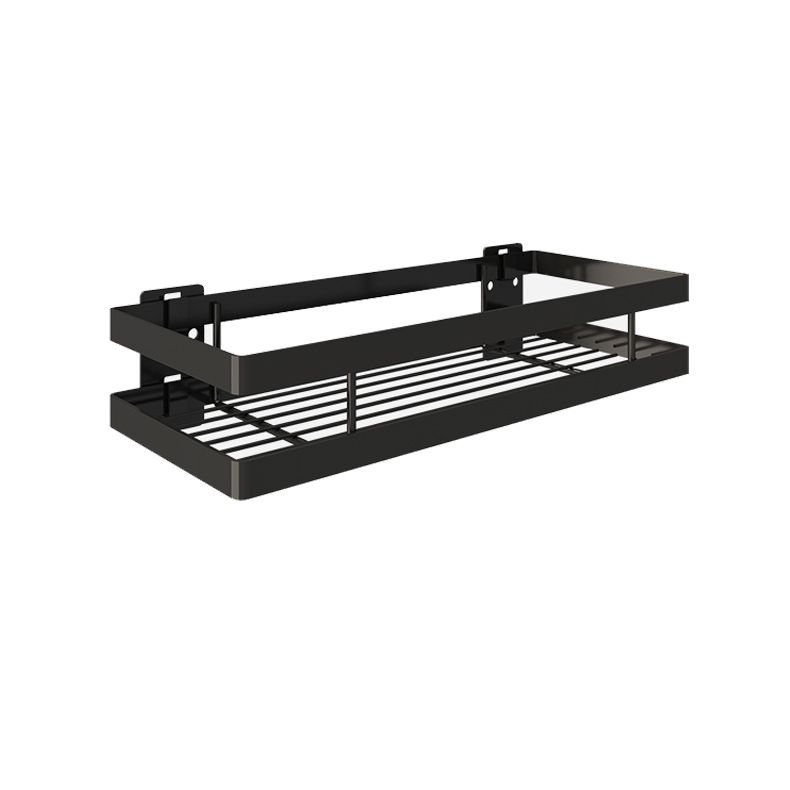Frendorf | 2-teiliges Badregal aus mattschwarzem Metall Badezimmer-Hardware-Set