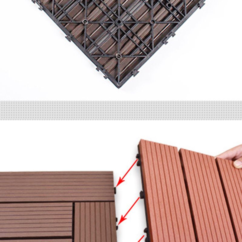 Frendorf | 12" X 12" 4-Slat Quadrat Deck-/Patio Bodenfliesen Schnapp-Installation Bodenbrettfliesen