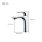 Frendorf | Basic Metall Waschbecken Wasserhahn Silber Badezimmer Wasserhahn mit Hebelgriff