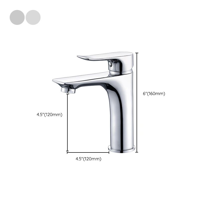 Frendorf | Basic Metall Waschbecken Wasserhahn Silber Badezimmer Wasserhahn mit Hebelgriff