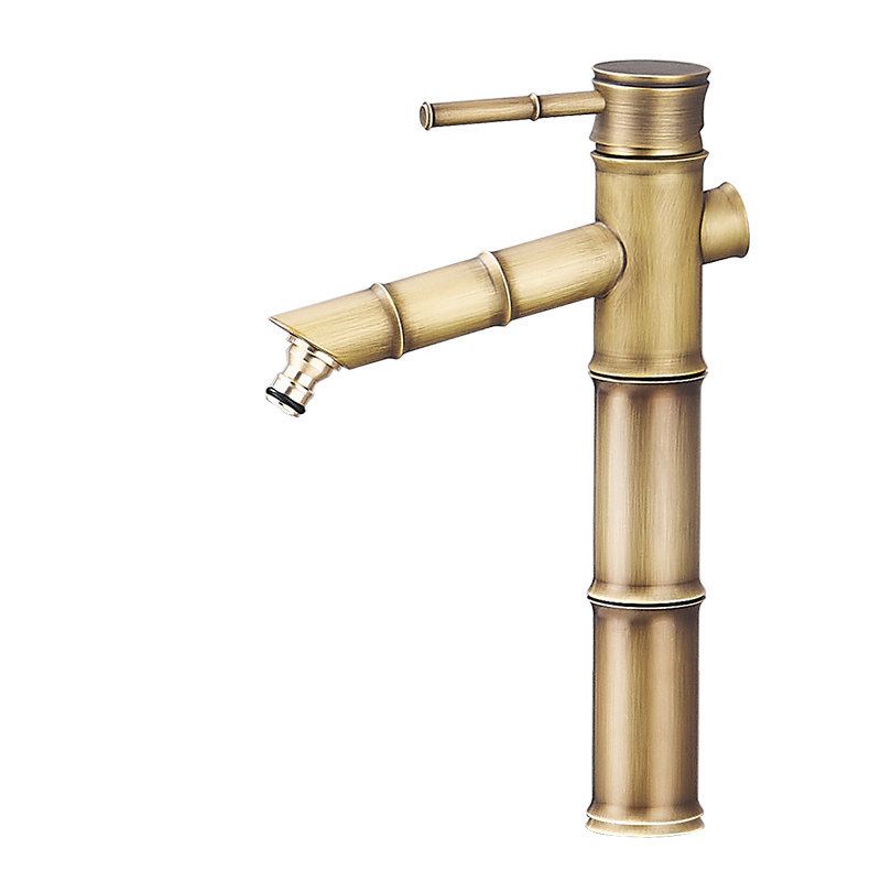 Frendorf | Bauernhaus Vessel Sink Wasserhahn Kupfer 1-Handgriff Niedriger Bogen Vessel Wasserhahn für Badezimmer