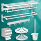 Frendorf | Modernes Badezimmerzubehör Hardware-Set Weißes Metall Badezimmerzubehör Kit