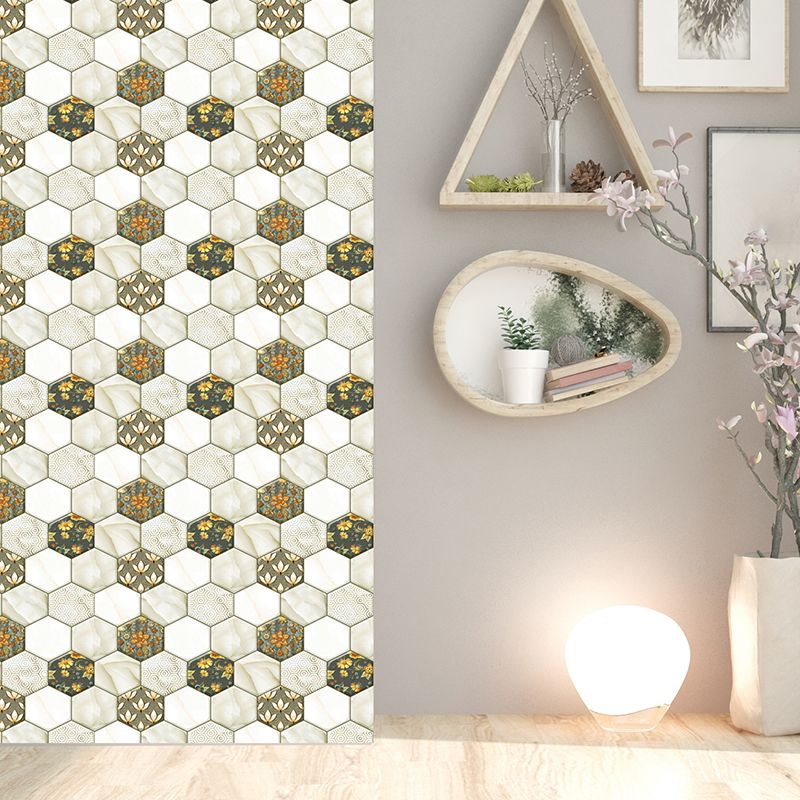 Frendorf | Peel and Stick Fliesen Hexagonale Kunststoff Wasserdichte Peel & Stick Fliese für Dusche 2-Pack