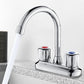 Frendorf | 2-Griff Messing Badezimmerarmatur Modern Hochbogen Zentralkran