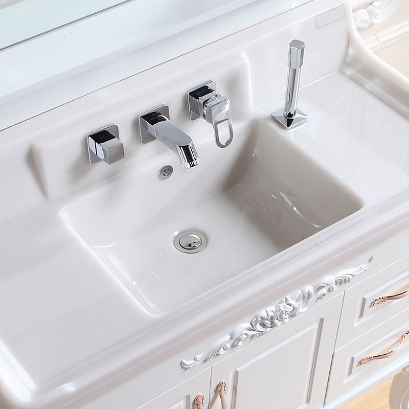 Frendorf | Wandmontierter Wasserhahn Messinghebelgriff Badezimmer Wasserhahn Handbrause