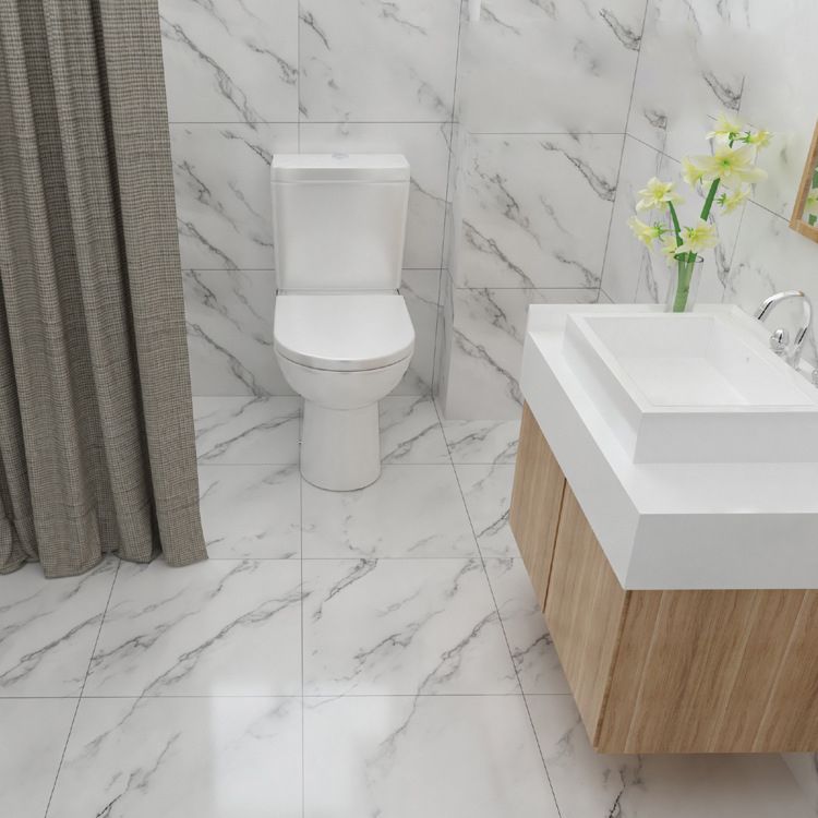 Frendorf | Peel and Stick Vinylboden Niedrigglänzender PVC-Boden mit Marmorlook