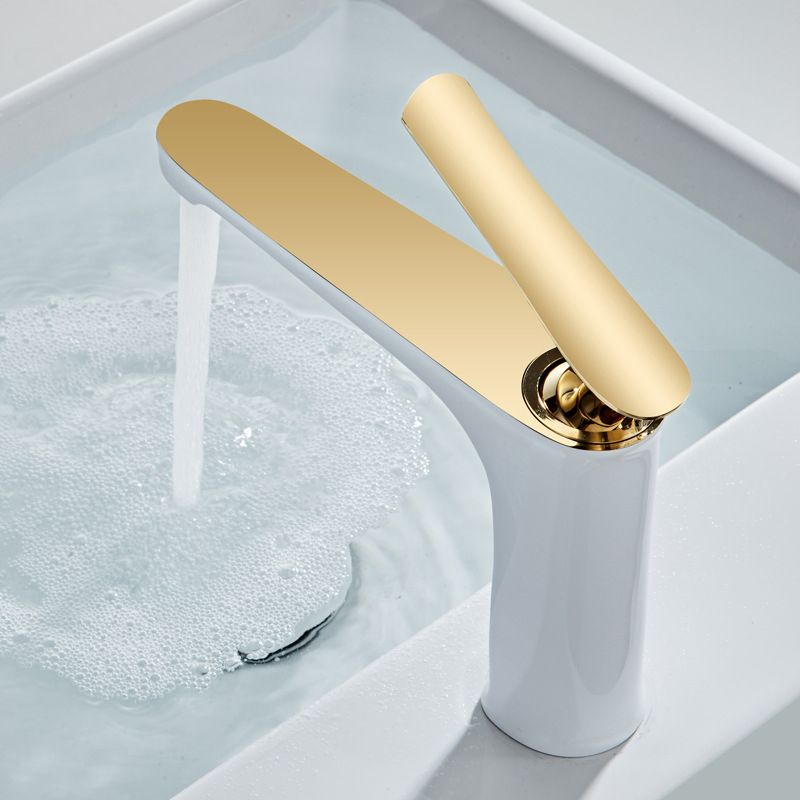 Frendorf | 1 Griff Vollkupfer Badezimmer Waschbecken Wasserhahn Nordic Modern Vanity Wasserhahn mit Abfluss