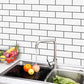 Frendorf | Fliesen-Peel & Stick Rechteck Wasserdicht Solid Kunststoff Peel & Stick U-Bahn Fliese für Dusche