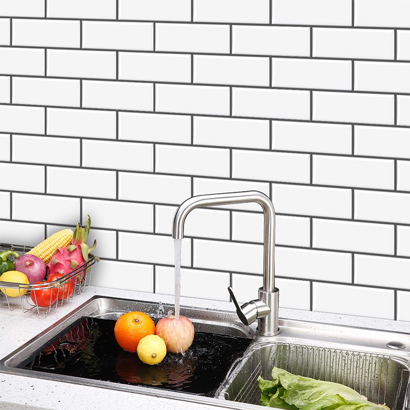 Frendorf | Fliesen-Peel & Stick Rechteck Wasserdicht Solid Kunststoff Peel & Stick U-Bahn Fliese für Dusche