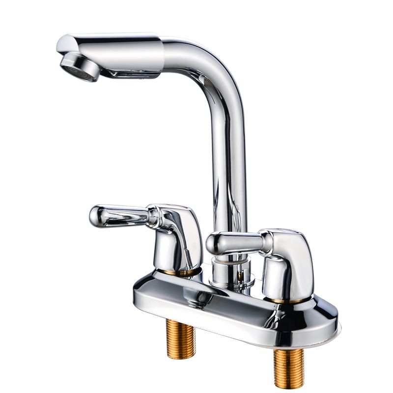 Frendorf | 2-Handgriff Gebürstetes Nickel Weitläufiger Wasserhahn 2-Loch Centered Badezimmer Waschbecken Wasserhahn mit Messing