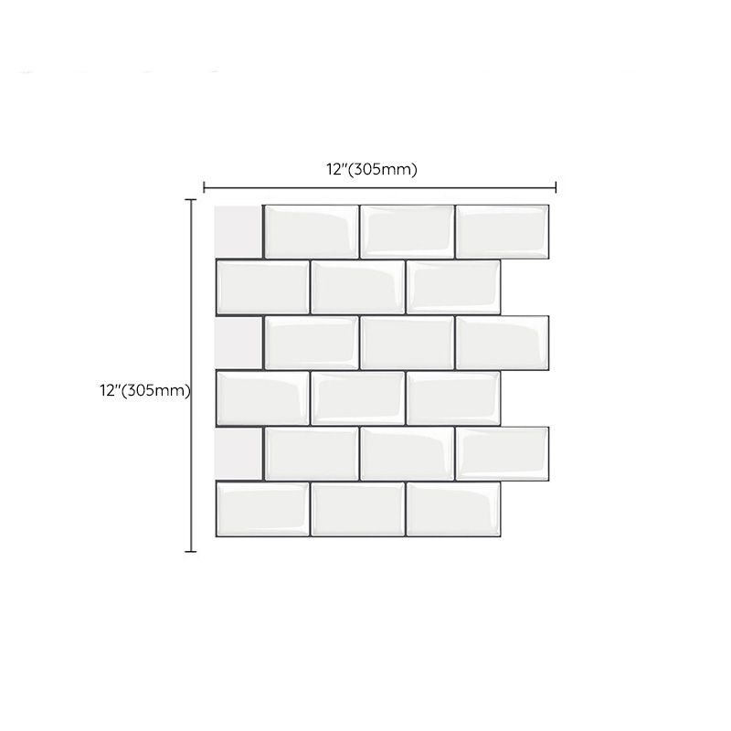 Frendorf | Mosaikfliesen zum Abziehen und Aufkleben Moderne Stil Tapete mit quadratischer Form