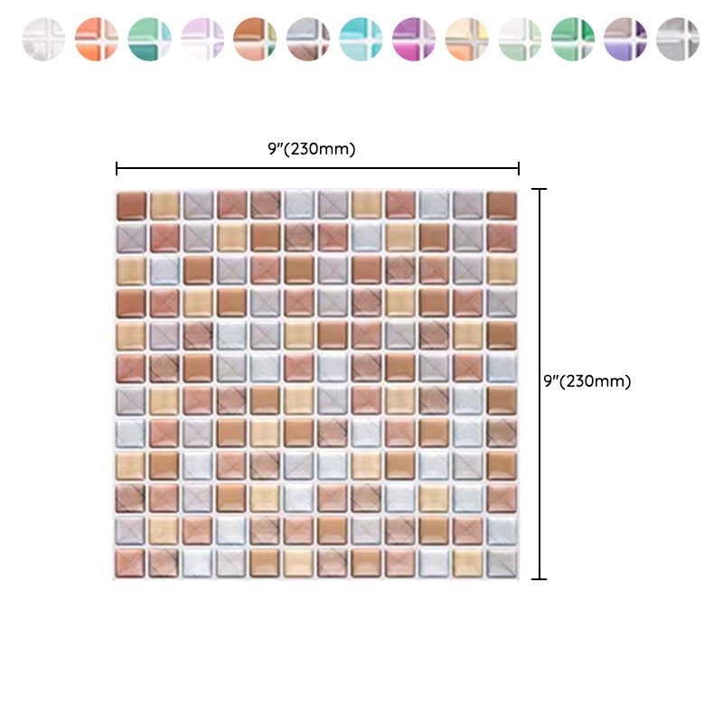 Frendorf | Kunststoff Peel & Stick Mosaikfliese Wasserdichte Peel & Stick Mosaikfliese mit quadratischer Form