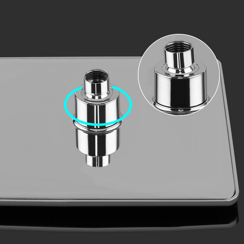 Frendorf | Chrome Quadrat Duschkopf Kombination Wandmontiert und Deckenmontiert Handbrause