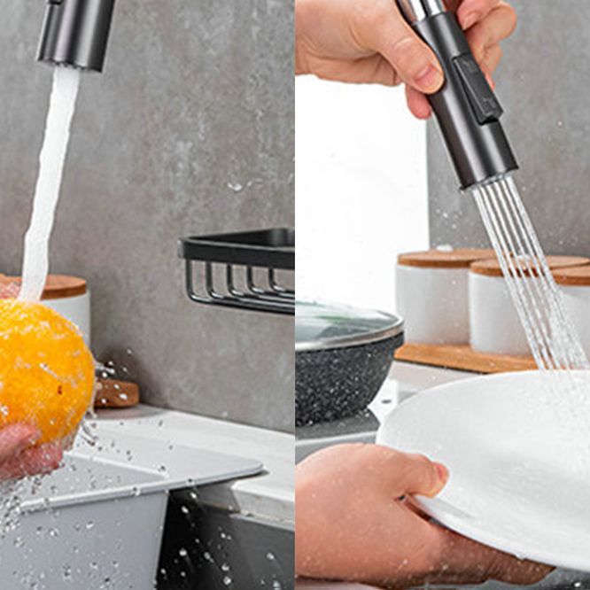 Frendorf | Ganshals Küchenspüle Wasserhahn Drehauslauf mit Pull-Down Spraykopf