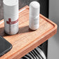 Frendorf | Holz- & Aluminium Badezimmerset Braun Badezimmerzubehörset