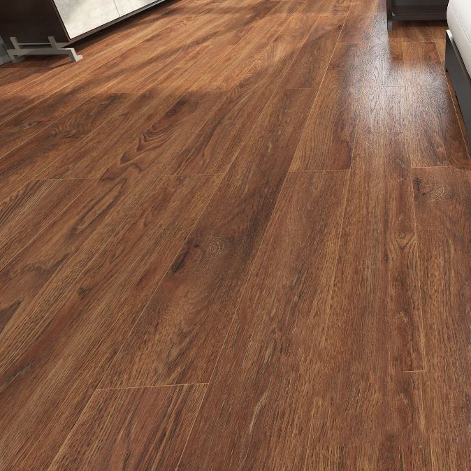Frendorf | Braunes Laminatboden Kratzfest Natürlich Eiche Laminat mit Klickverriegelung