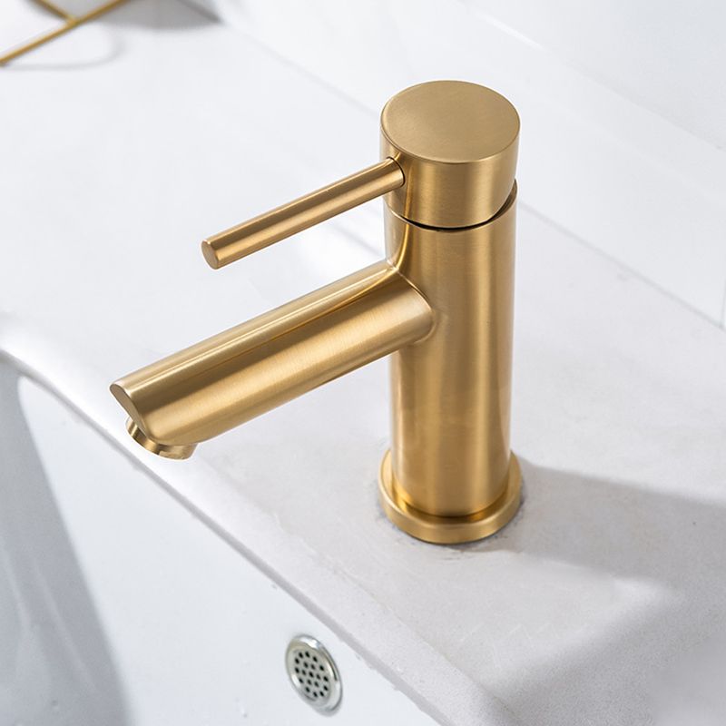Frendorf | 1-Handgriff Gold Nickel Weitlaufende Armatur Einloch Hebel Waschbeckenarmatur mit Abfluss
