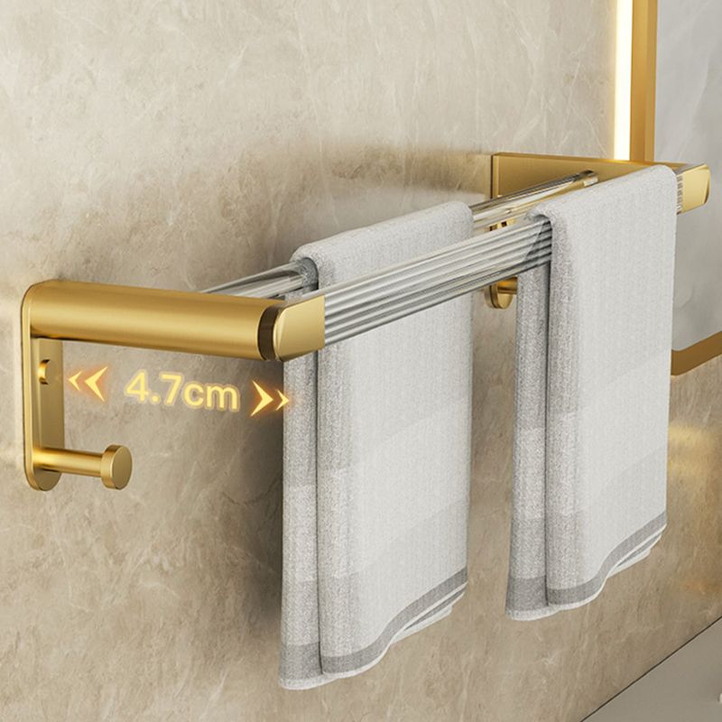Frendorf | Modernes Badezimmerzubehörset aus Goldmetall und Acryl Badezubehörset