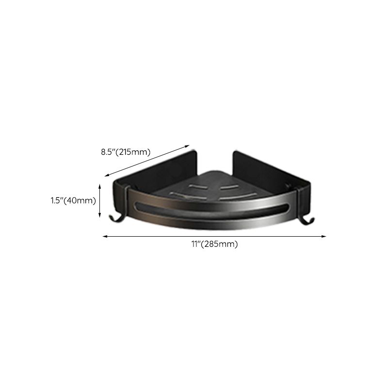 Frendorf | Klassisches Badzubehör Set in Aluminium Schwarz Finish Bademantelhaken/ Handtuchstange