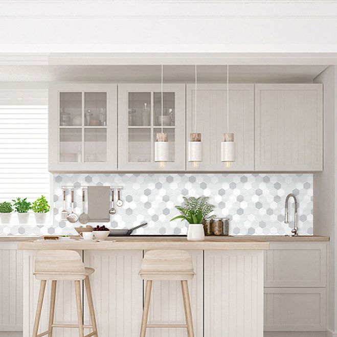 Frendorf | Mosaikfliesen zum Abziehen und Aufkleben Moderne Stil Tapete mit quadratischer Form