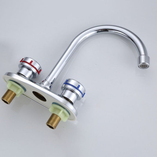 Frendorf | 1oder2-Griff Gebürstetes Nickel Weitverbreiteter Wasserhahn 2 Loch Center Set Waschbecken Wasserhahn