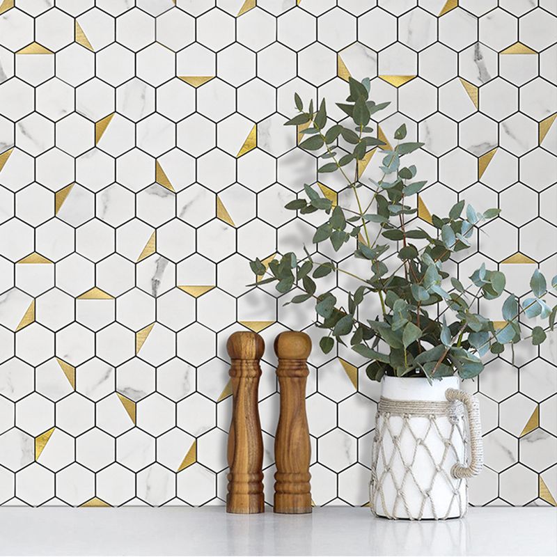 Frendorf | Hexagonale Moderne Peel and Stick Fliesen Mosaikfliesen Peel and Stick Rückwände