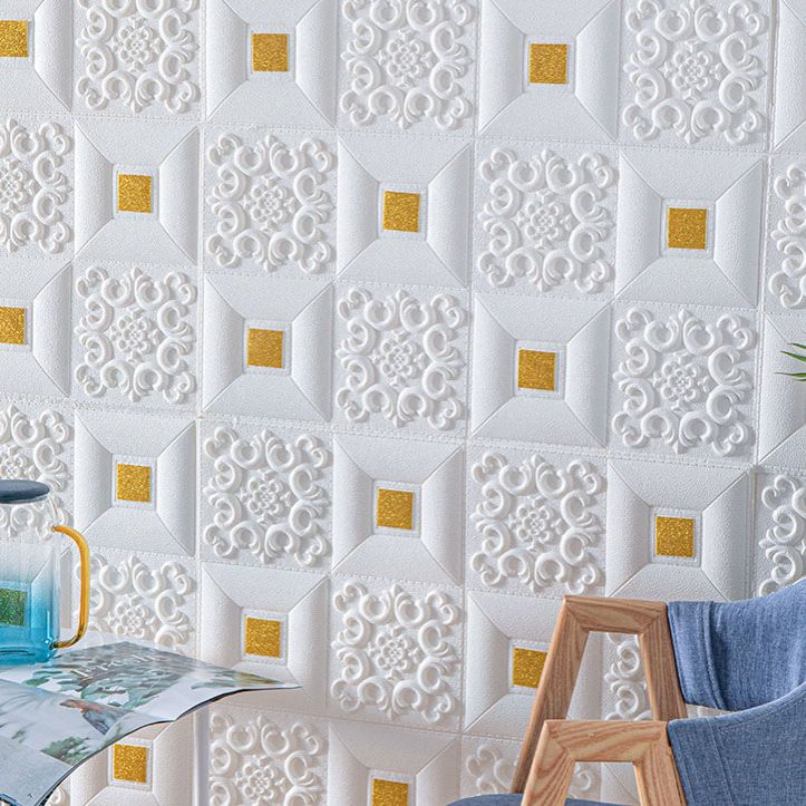 Frendorf | Modernes Zinn-Rückwandverkleidung Glatte Wand Decke XPE Baumwolle Set von 1