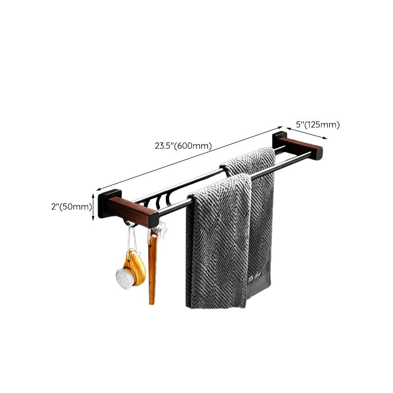 Frendorf | Holz- & Aluminium Badezimmerset Braun Badezimmerzubehörset