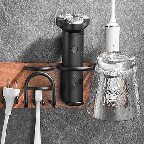 Frendorf | Holz- & Aluminium Badezimmerset Braun Badezimmerzubehörset