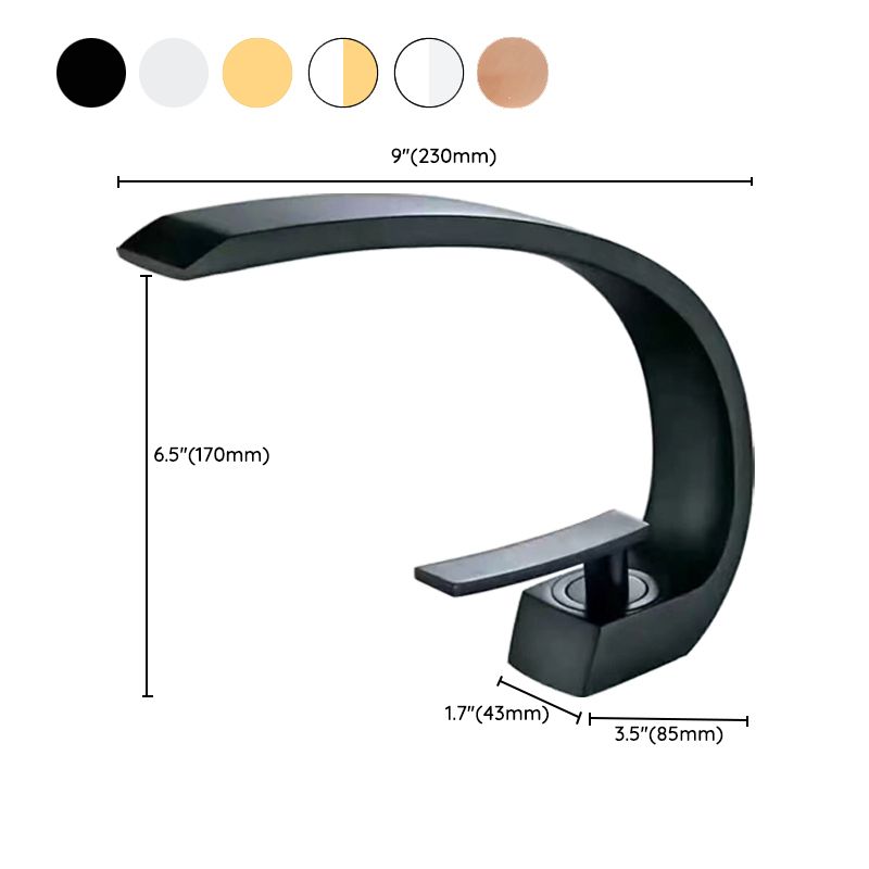 Frendorf | 17 cm Hoher Waschbeckenarmatur Luxus 1 Loch Waschbeckenarmatur Kubische Badezimmerarmatur