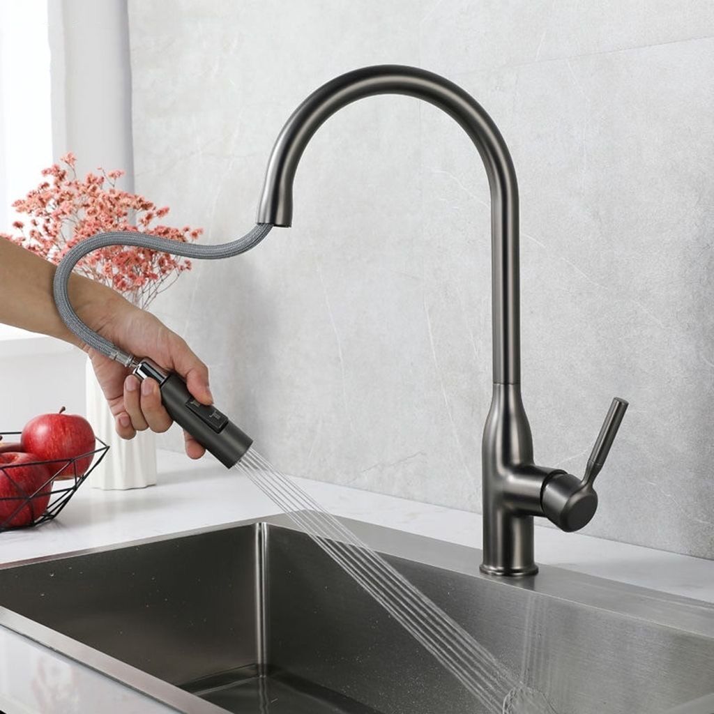 Frendorf | Moderner Pull-down Wasserfüller Einhand Hochbogen Küchenspülenarmatur