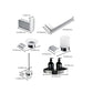 Frendorf | Zeitgenössisches Badezimmerzubehör Hardware-Set in Silber mit Seifenschale