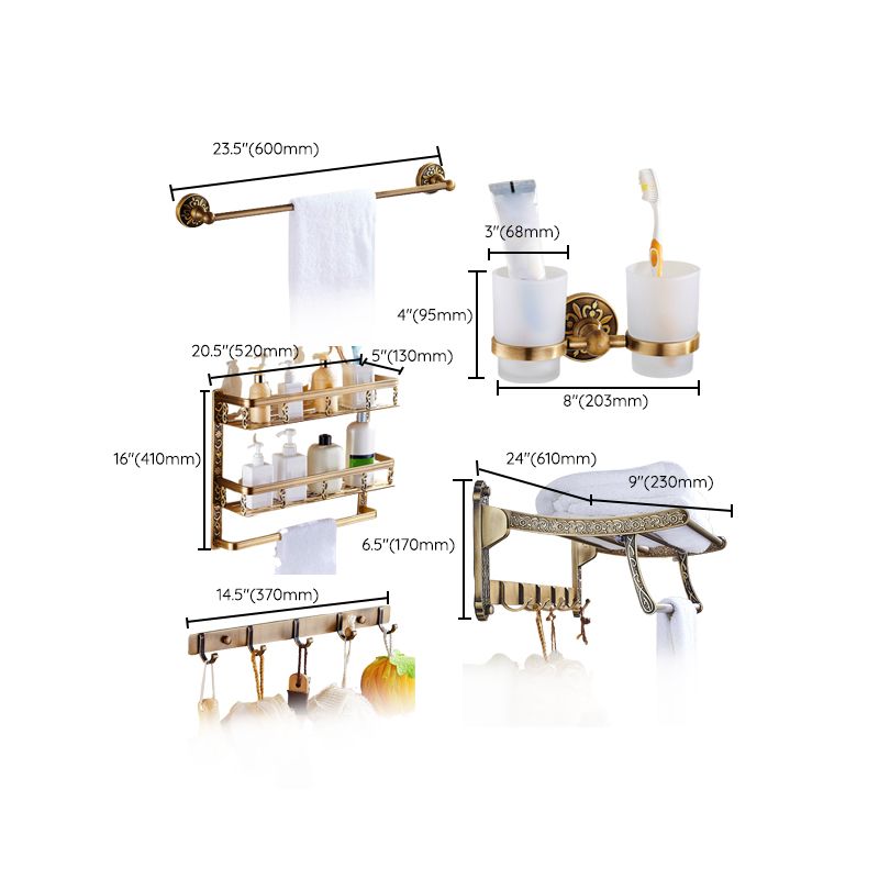 Frendorf | Traditionelles Badezimmer-Zubehör Hardware-Set Messing Badezimmer Hardware