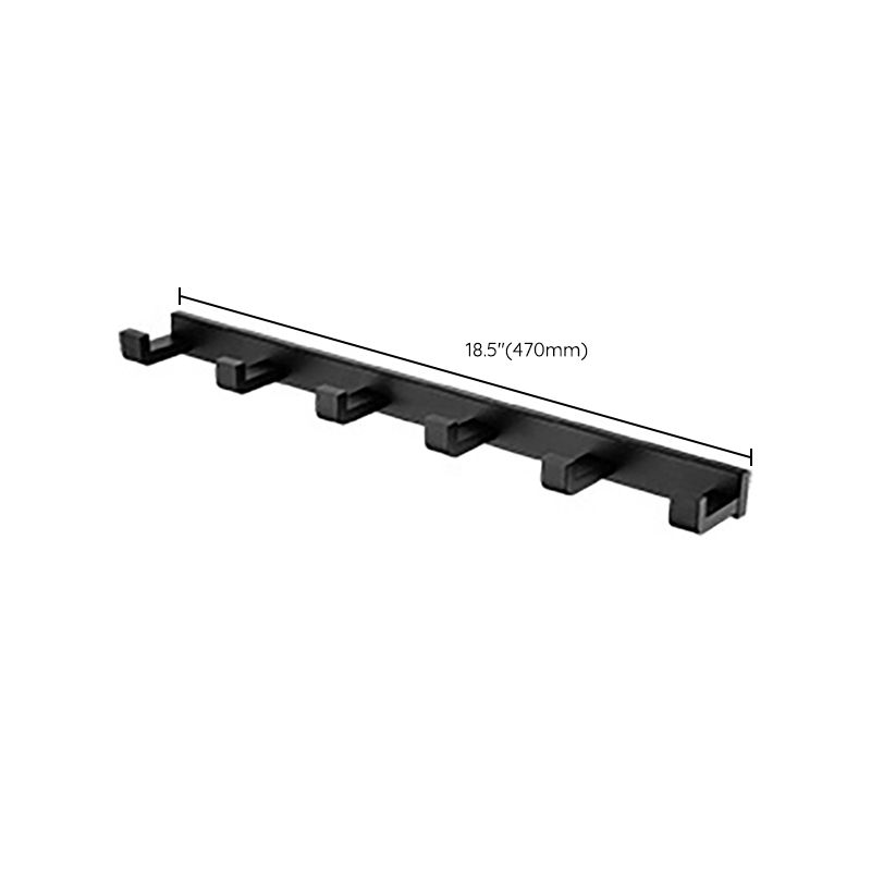Frendorf | Modern Classic Badzubehörset aus Edelstahl Matt Schwarz Bademantelhaken/Handtuchring Bar