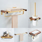 Frendorf | Holz- und Aluminium-Badehardware-Set Goldenes Badezimmerzubehör-Set