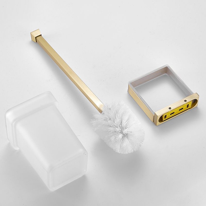 Frendorf | Gebürstetes Messing Badezimmer Hardware Set Retro Golden Badezimmer Zubehör Set