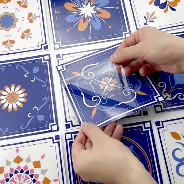 Frendorf | Quadratische Peel & Stick Mosaikfliese PVC Wasserdichte Mosaikfliesen Tapete