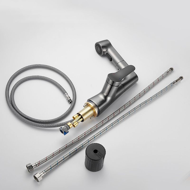 Frendorf | Badezimmer Gefäßarmatur Hohe Bogen Drehauslauf Einhandarmatur mit Herausziehbarem Sprüher