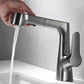 Frendorf | 1-Handgriff Gebürstetes Nickel Widespread Wasserhahn Einloch Badezimmer Gefäß Wasserhahn mit Messing
