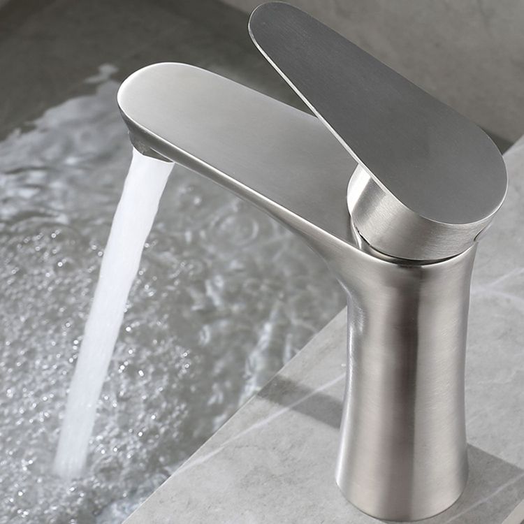 Frendorf | Rundes Gefäß Wasserhahn Hebelgriff Edelstahl Badezimmer Wasserhahn mit Wasserhose