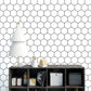 Frendorf | Peel and Stick Fliesen Hexagonale Kunststoff Wasserdichte Peel & Stick Fliese für Dusche 2-Pack