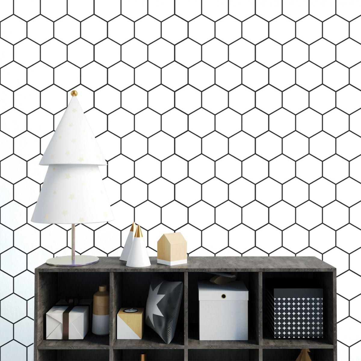 Frendorf | Peel and Stick Fliesen Hexagonale Kunststoff Wasserdichte Peel & Stick Fliese für Dusche 2-Pack