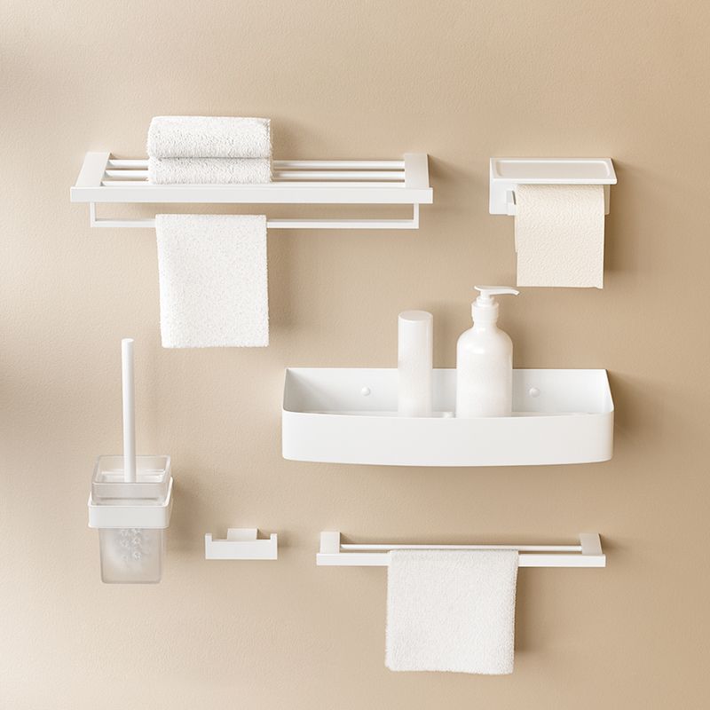 Frendorf | Modernes Weißes Badezimmerzubehörset Edelstahl Bad Hardware Set