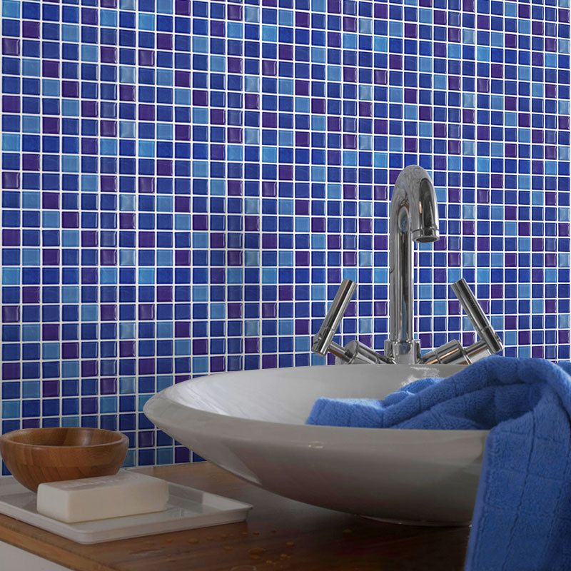 Frendorf | Mosaikfliesen-Tapete PVC Wasserdicht Abziehen und Kleben Wandfliese mit quadratischer Form