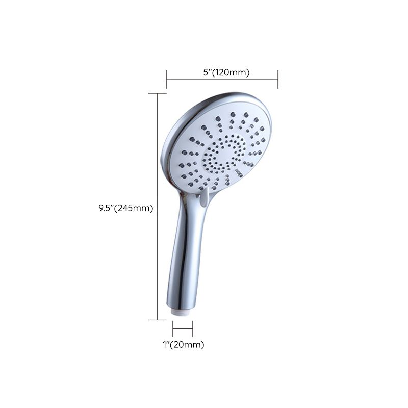 Frendorf | Basis Duschkopf Rund Kunststoff Handheld Duschkopf in Silber