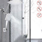 Frendorf | Pull down Dual Shower Head Square High Arch Shower Head Combo in Chrome