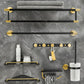 Frendorf | 5-teiliges modernes Badezimmerzubehör Set aus schwarzem Messing Badezimmerhardware