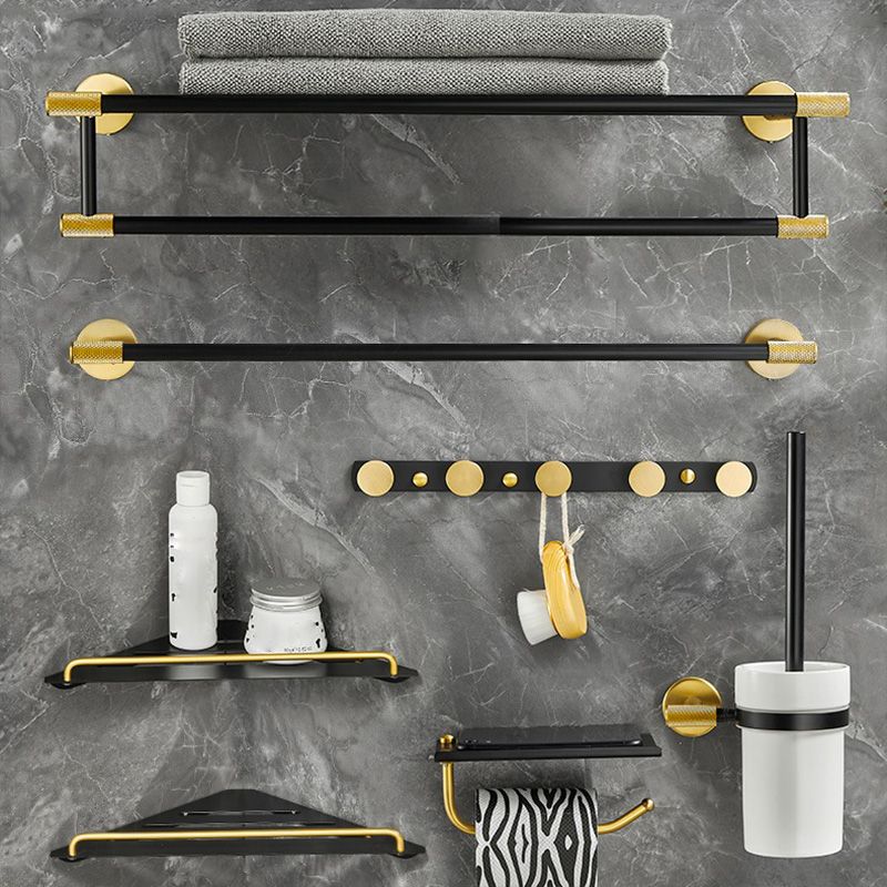 Frendorf | 5-teiliges modernes Badezimmerzubehör Set aus schwarzem Messing Badezimmerhardware